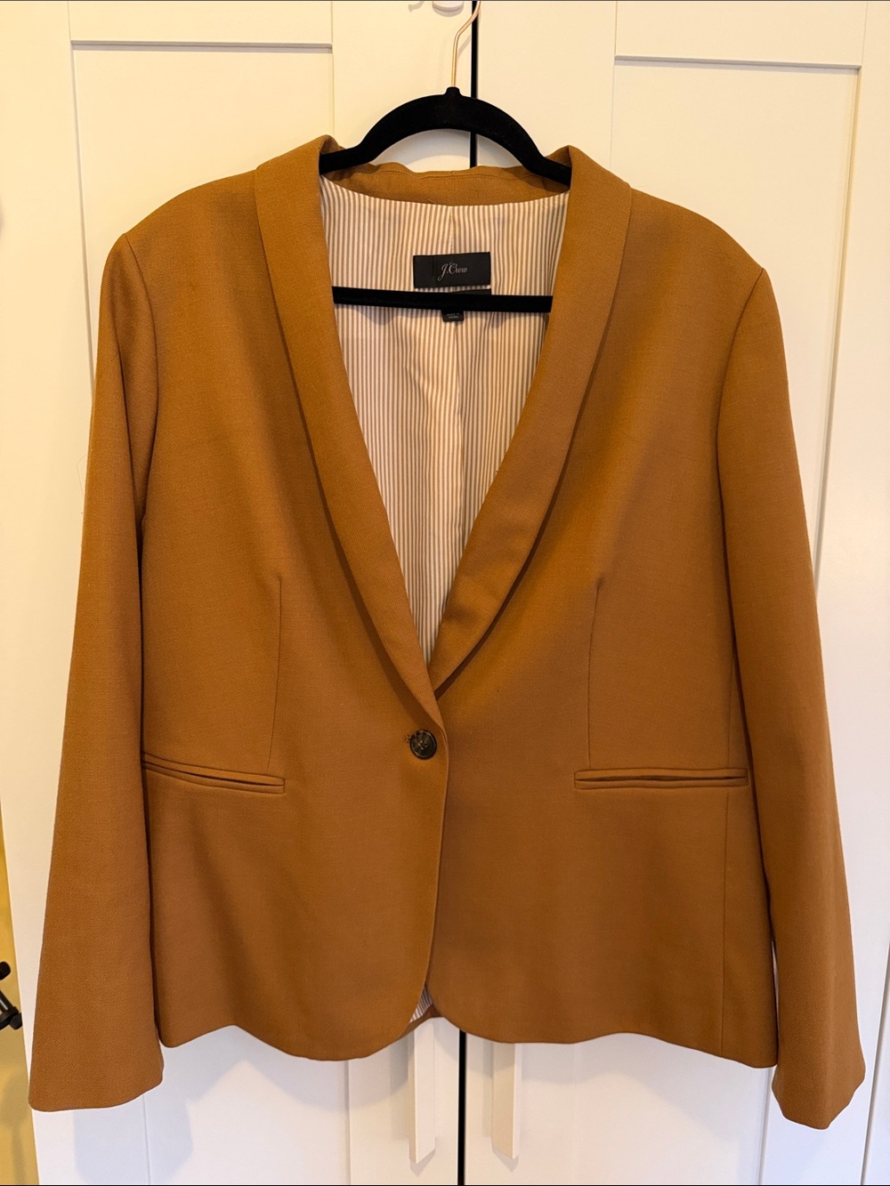 J. Crew Women's Single-Button Blazer in Camel Brown